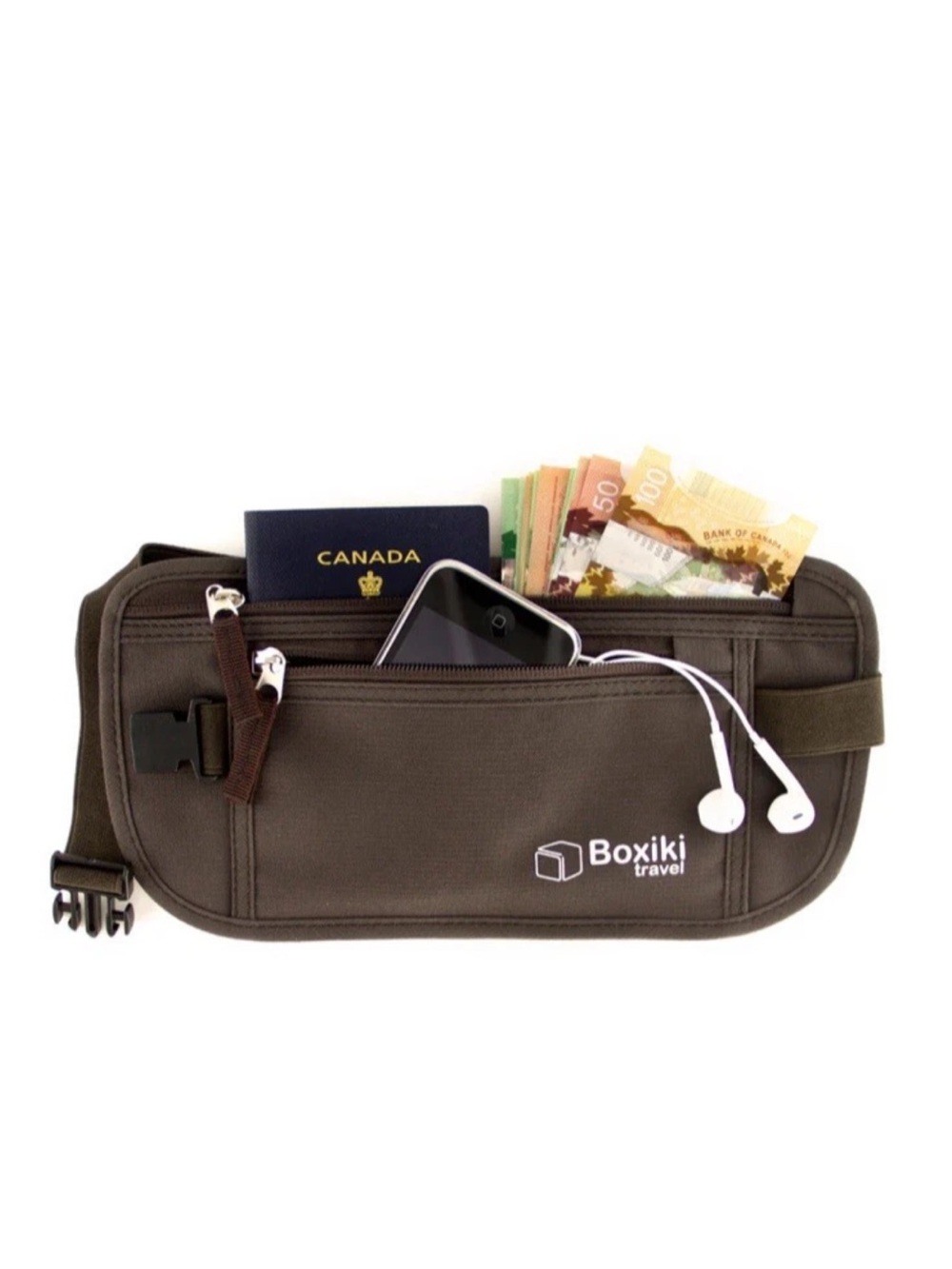 Boxiki Brown Travel Money Belt Travel Security Waist